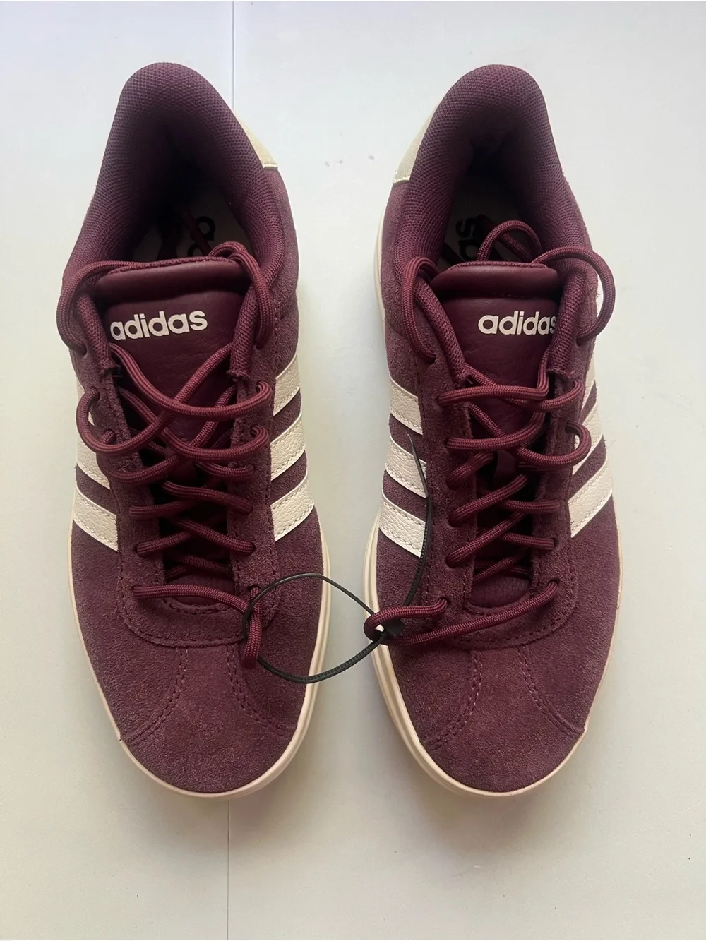 Adidas Women's VL Court Bold, Maroon/White/Off-White, 6 Medium